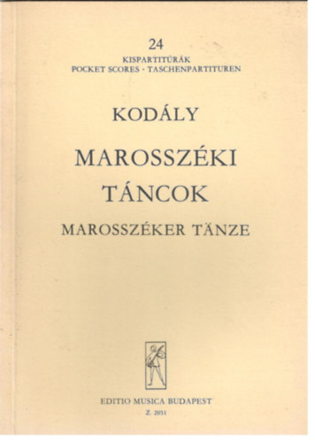 Kodly Zoltn - Marosszki tncok (Marosszker Tnze)