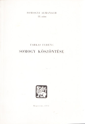 Farkas Ferenc - Somogy köszöntése