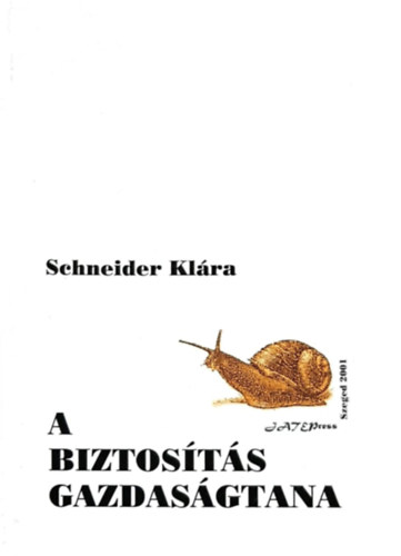 Schneider Klára - A biztosítás gazdaságtana