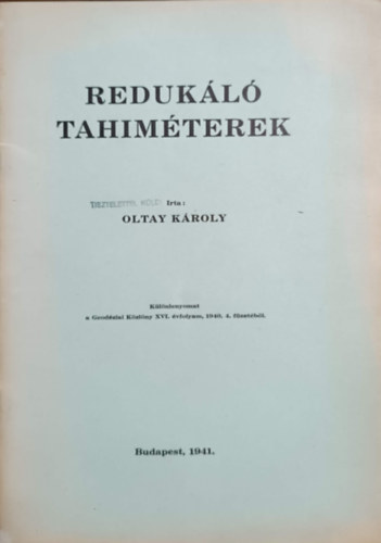 Oltay Kroly - Redukl tahimterek