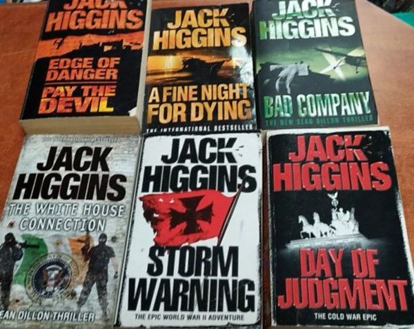 Jack Higgins - 6 db Jack Higgins K�nyv Angolul:A Fine Night For Dying, Edge of Danger. Pay the Devil,Bad Company,