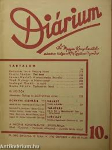 Máté Károly-Kenyeres Imre - Diárium-1942.november