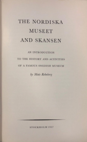 Sam Owen - The nordiska museet and skansen