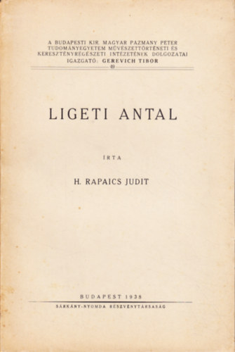 H. Rapaics Judit - Ligeti Antal