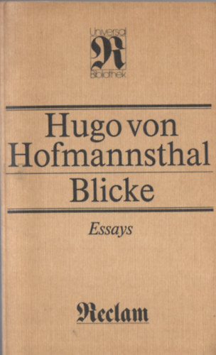 Hugo von Hofmannsthal - Blicke
