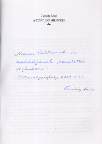 Tusnády László - A tűnt idő hírnökei