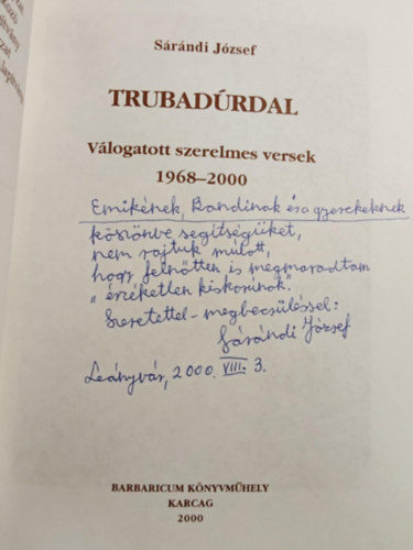 Sárándi József - Trubadúrdal