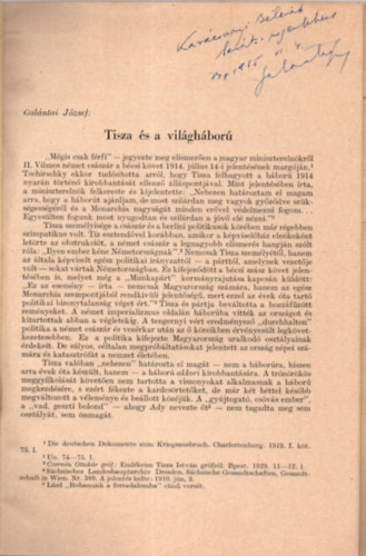 Gerics J�zsef - A T�tony- nemzets�gr�l ( Adal�kok egy kr�nikahely �rtelmez�s�hez) - K�l�nlenyomat- dedik�lt