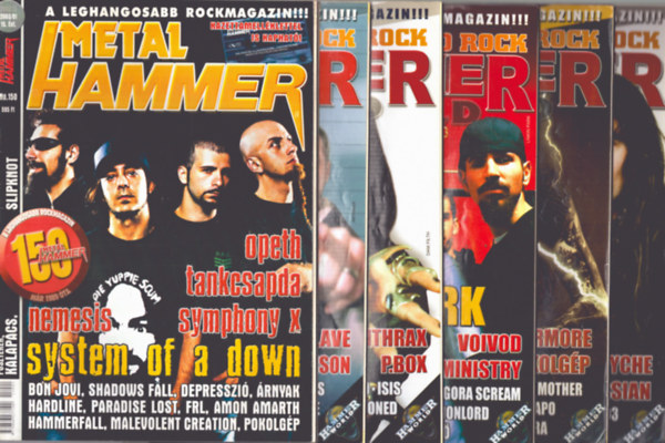 Cseltei Lszl  Lnrd Lszl (szerk.) - Metal Hammer 2003/1., 2., 3., 4., 9., 10. szmok (6 db)