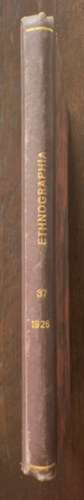 Solymossy Sndor  (szerk.) - Ethnographia (Nplet) - A Magyar Nprajzi Trsasg kzlnye XXXVII. vfolyam - 1926