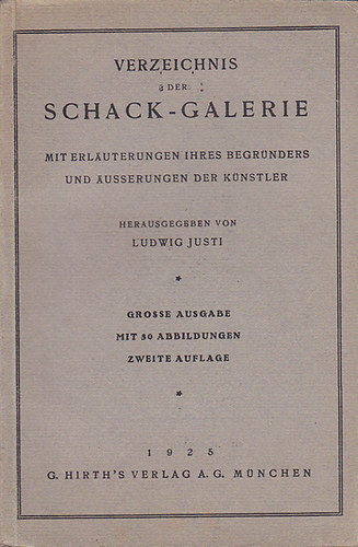 Ludwig Justi - Verzeichnis der Schack-Galerie