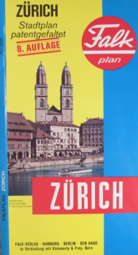 Zrich Stadtplan patentgefaltet 8. Auflage