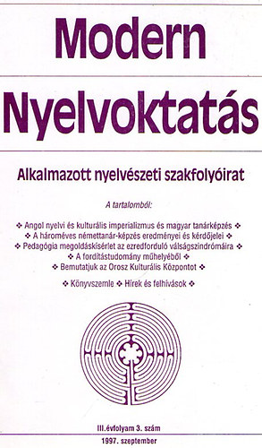 Szépe György (szerk.) - Modern nyelvoktatás 1997. szeptember