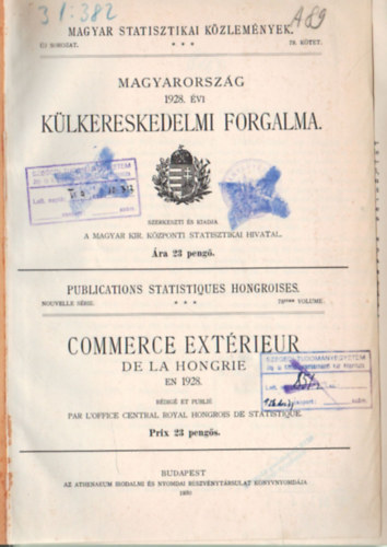 Magyarország 1928. évi külkereskedelmi forgalma