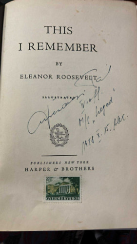 Eleanor Roosevelt - This I Remember