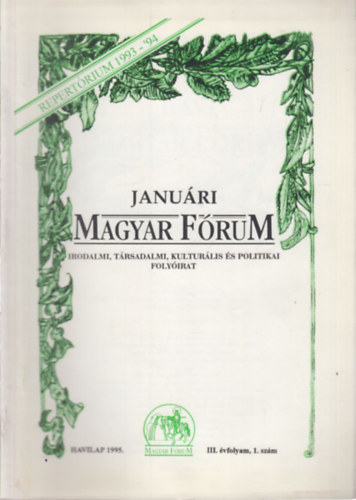 Magyar frum 1995/1-12. (teljes vfolyam, lapszmonknt)
