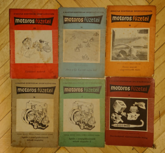 6 db a Magyar Honv�delmi Sportsz�vets�g Motoros f�zeteb�l (12., 14., 15., 16., 17., 19.)