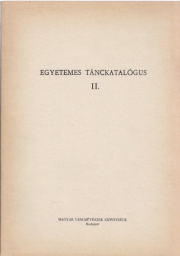 Egyetemes tánckatalógus II.