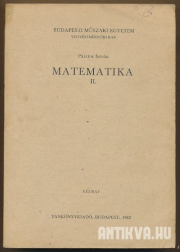 Psztor Istvn - Matematika II.