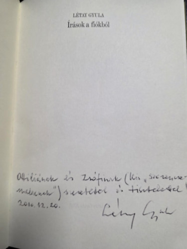 Létay Gyula - Írások a fiókból