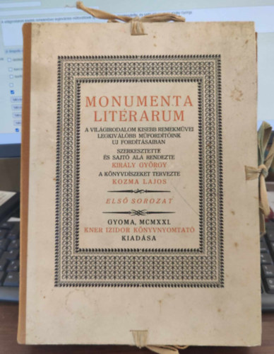Kir�ly Gy�rgy - Monumenta Literarum I. (12 f�zet)