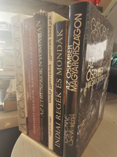 Kenediné Szántó Lívia, Csukovits Enikő, Gáboriné Csánk Vera Greguss Ferenc - 6db történelmi ismeretterjesztő kötet, KÖNYVMENTŐ AJÁNLAT: A görög csoda+ Élhetetlen feltalálók, halhatatlan találmányok+ Az etruszkok nyomában+ Királyi gyermekek, Gyermek királyok+ Az ősember Magyarországon+ Indiai regék és mond