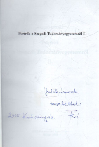 Szabó Endre - Portrék a Szegedi Tudományegyetemről II.