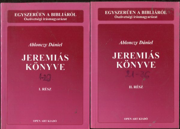 Ablonczy Dniel - Jeremis knyve 1-2 (kt ktet)