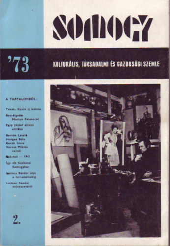 Somogy Kulturlis, Trsadalmi s Gazdasgi Szemle 1973. 2.szm