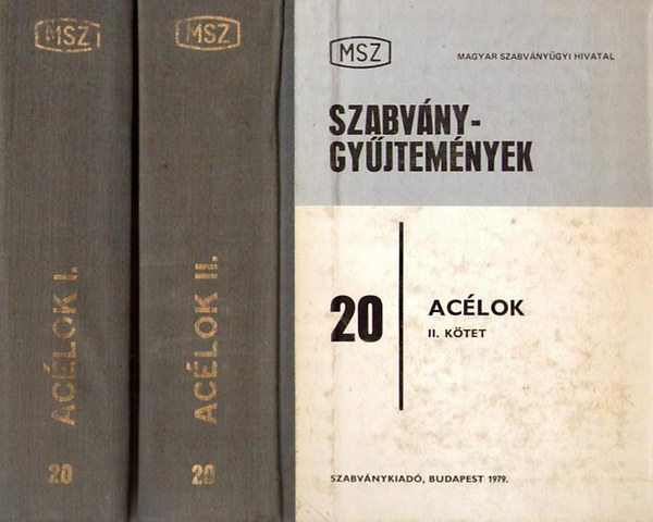 Avar �rp�d  (szerk.) - Szabv�nygy�jtem�nyek 20. Ac�lok I-II. k�tet
