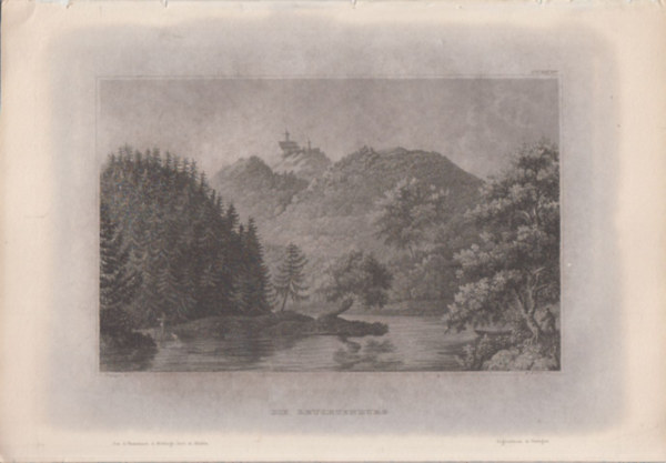 Die Leuchtenburg (v�r, Seitenroda, N�metorsz�g, Eur�pa) (16x23,5 cm lapm�ret� eredeti ac�lmetszet, 1856-b�l)