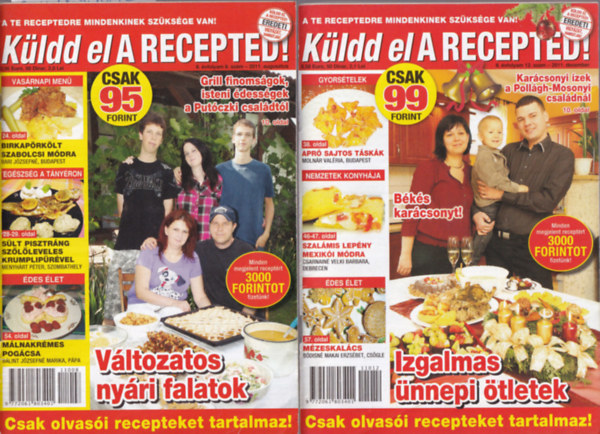 Lukcs Anik  (szerk.) - 4 db Kldd el a recepted!: 2011/ 8,9,10,12 (4 szm)