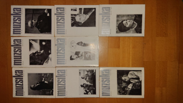 A Muzsika című folyóirat 8 száma: 1975/ január, február, március, április, május, június, július + 1977. április