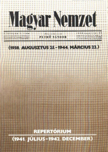 Magyar Nemzet Repert�rium (1941. j�lius - 1942. december)