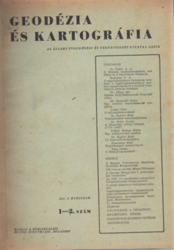 Geodzia s kartogrfia 1957.  9. vfolyam