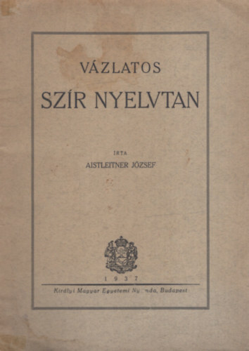 Aistleitner J�zsef - V�zlatos sz�r nyelvtan
