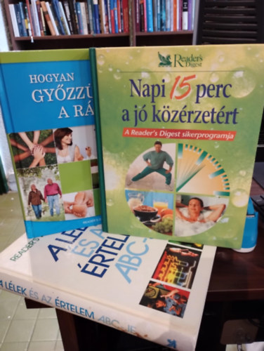 Egszsg, letmd knyvcsomag 3 darabos KNYVMENT AJNLAT: Napi 15 perc a j kzrzetrt (Reader's Digest), Hogyan gyzzk le a rkot? (Reader's Digest), A llek s az rtelem abc-je