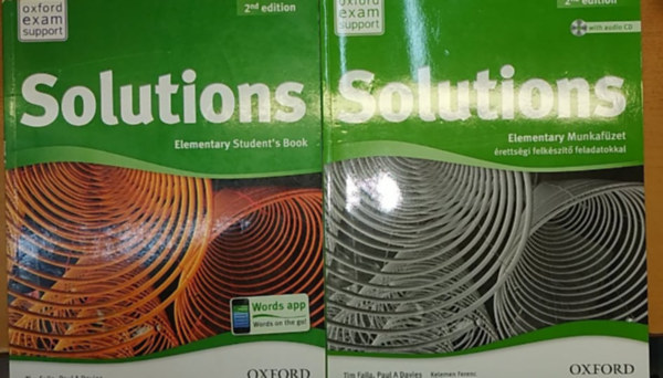 Tim Falla - Paul A Davies - Solutions (Second Edition) - Elementary Student's Book + Munkaf�zet �retts�gi felk�sz�t� feladatokkal (2 k�tet)