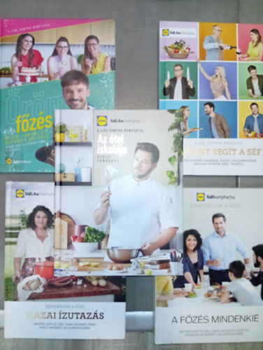 Mautner Zsófi, Széll Tamás LIDL - 5 db LIDL szakácskönyv: Hazai ízutazás + A főzés mindenkié + Megint segít a séf + Az étel iskolája + Örömfőzés Mizsei Janival és Kapunics Grétivel