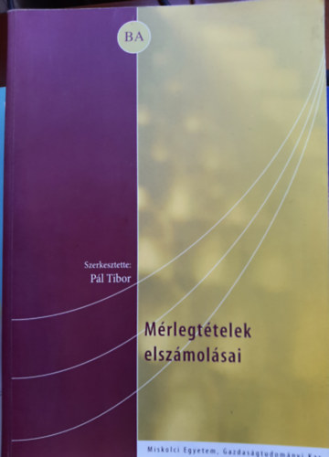 Pál Tibor (szerk.) - Mérlegtételek elszámolásai