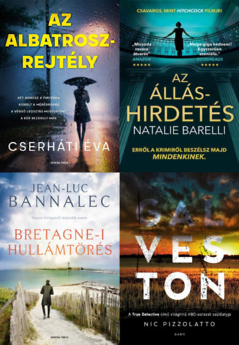 Cserhti va, Jean-Luc Bannalec, Nic Pizzolatto Natalie Barelli - 4 db kivl krimi: Az Albatrosz-rejtly + Bretagne-i hullmtrs + Galveston + Az llshirdets