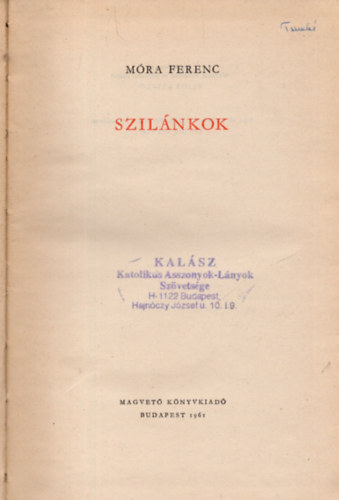 Mra Ferenc - Szilnkok