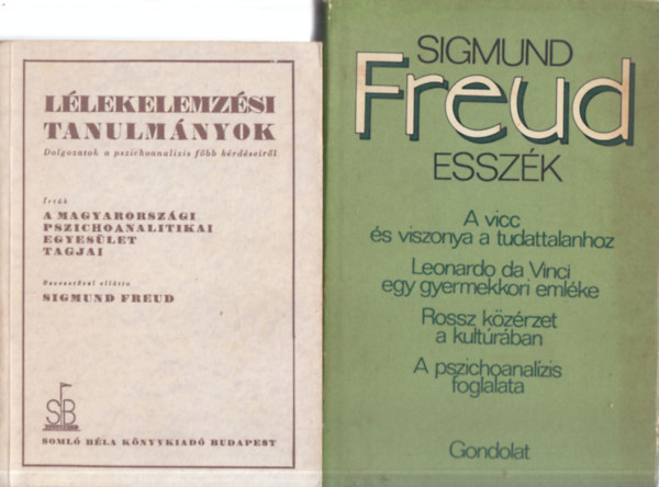 Sigmund Freud - 2 db. Freud ktet (Llekelemzsi tanulmnyok + Esszk)
