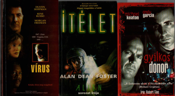 Alan Dean Foster Robert Tine - 3 db Krimi: tlet, Vrus, Gyilkos donor.