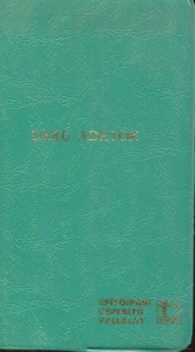 Daru adatok   �p�t�ipar