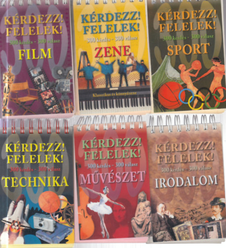 6 db. Krdezz! Felelek! (Film + Zene + Sport + Technika + Mvszet + Irodalom)