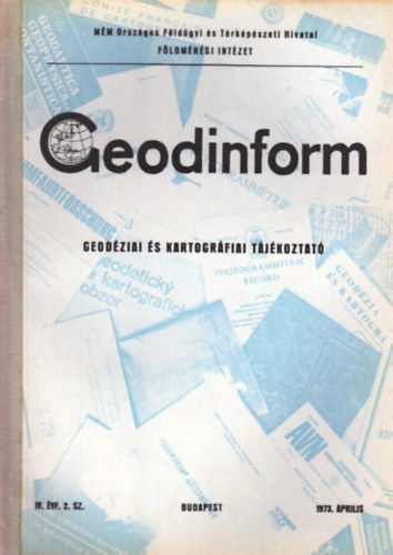 Lukcs Tibor  (Dr.) - Vrs Imre - Geodinform 1973. prilis