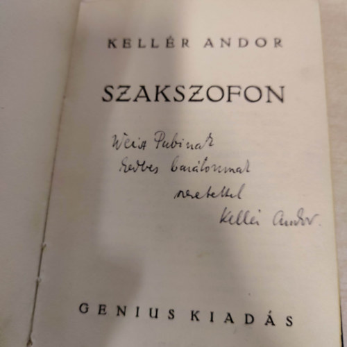 Kellr Andor - Szakszofon (dediklt)