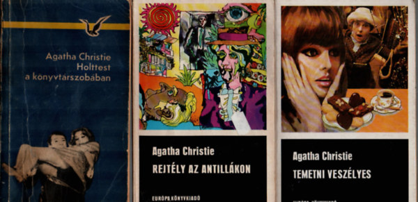 Agatha Christie - 3 db Agatha Christie együtt: Rejtély az Antillákon, Holttest a könyvtárszobában, Temetni veszélyes.