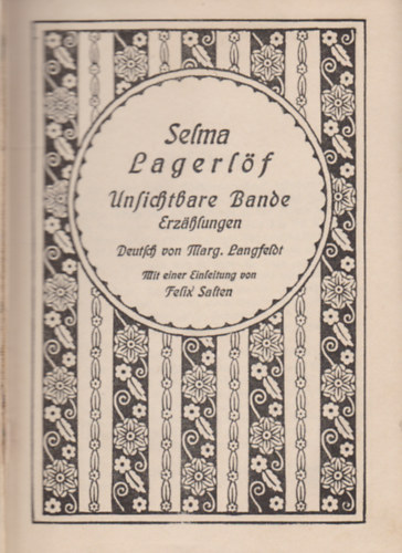 Selma Lagerl�f - Unsichtbare Bande - Erzahlungen